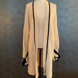 Mango Long Cardigan with Wrist Bows Size 6